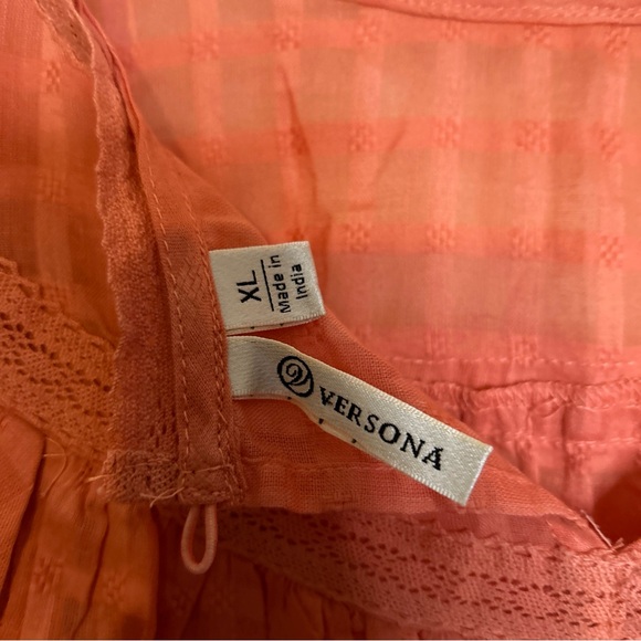 Versona Terracotta Layered Sleeve Blouse - Picture 4 of 7